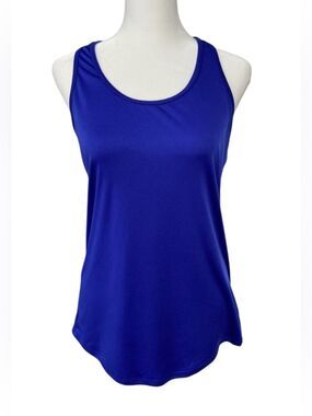 Danskin Now Blue Pompei Semi-Fitted Dri More Athletic Tank Size M